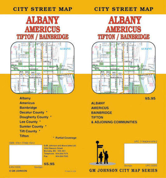 Albany : Americus : Tifton / Bainbridge : city street map