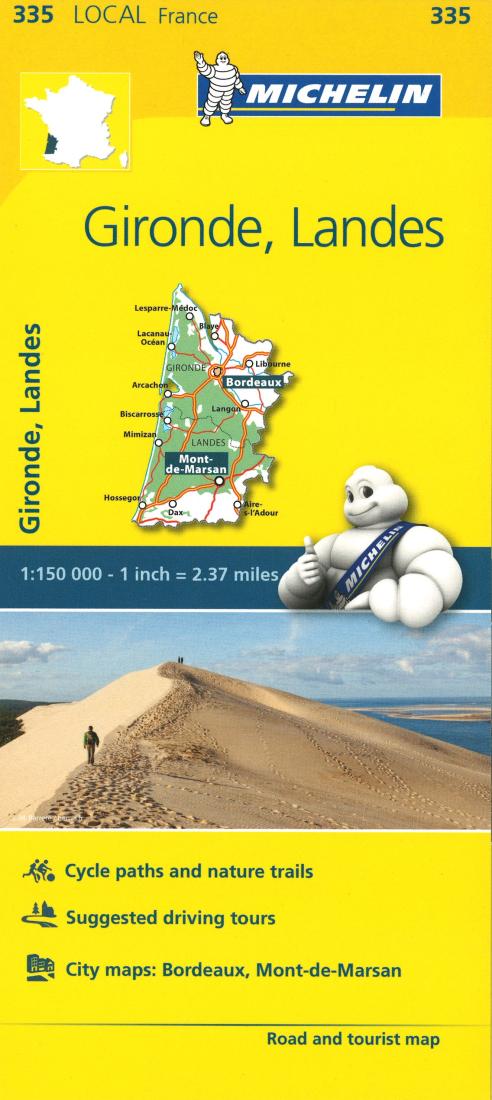 Gironde, Landes : road and tourist map = Gironde, Landes : carte routière et touristique