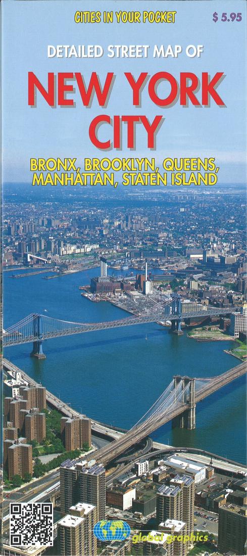 Detailed street map of New York City : Bronx, Brooklyn, Queens, Manhattan, Staten Island