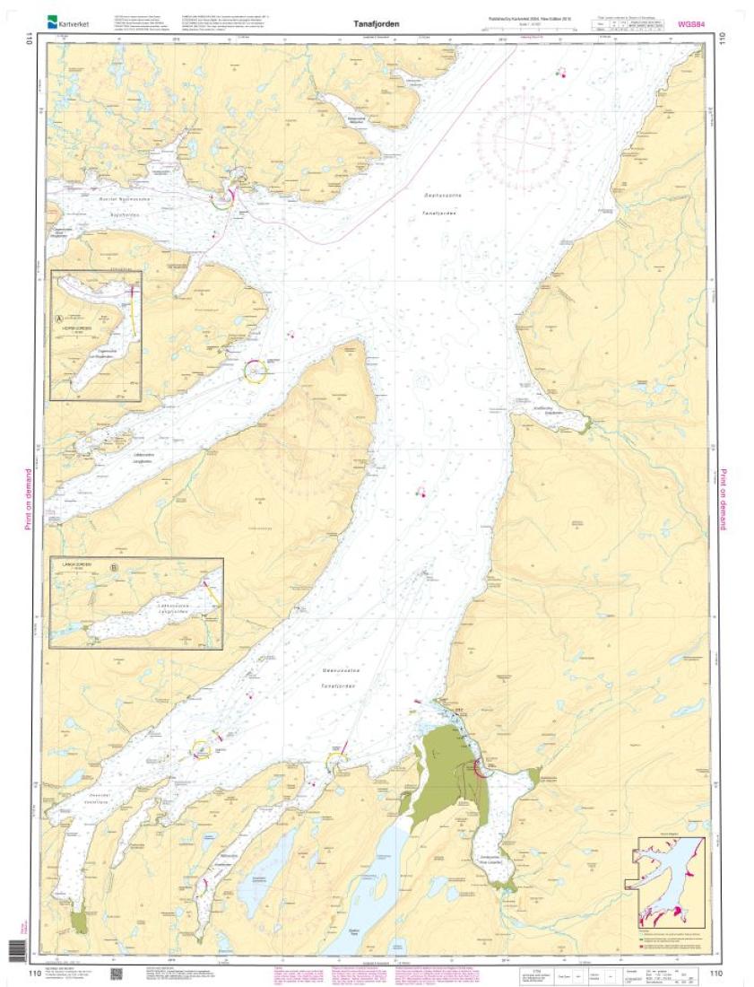 Tanafjorden - 110 - Norway Kartverket Nautical Charts