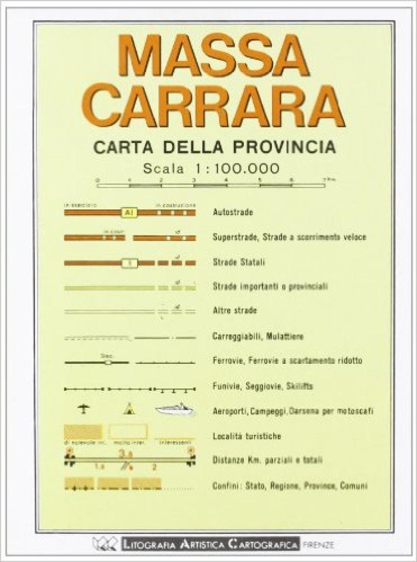 Massa Carrara : carta della provincia : scala 1:100.000