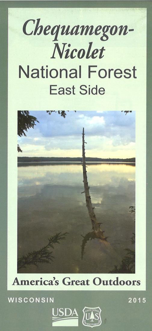 Chequamegon Nicolet National Forest - East half map