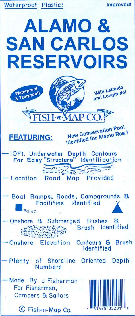 Alamo & San Carlos Reservoirs Fishing Map