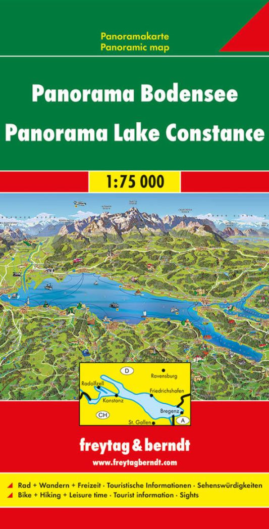 Lake Constance/Bodensee, Panoramic Map