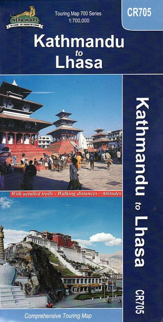 Kathmandu to Lhasa, Nepal Touring Map