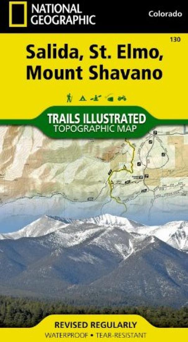 Salida, St. Elmo and Mount Shavano, Colorado, Map 130