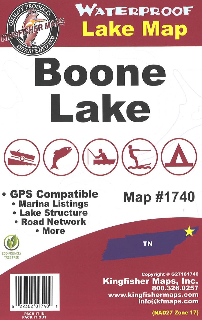 Boone Lake, TN Fishing Map