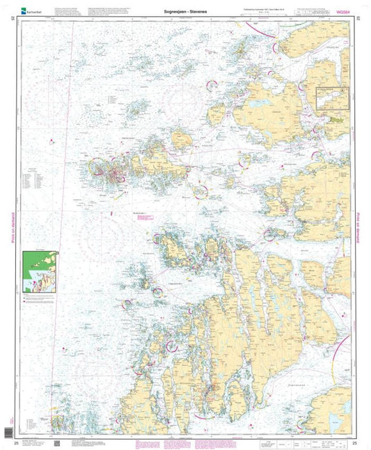 Sognesjøen - Stavenes - 25 - Norway Kartverket Nautical Charts