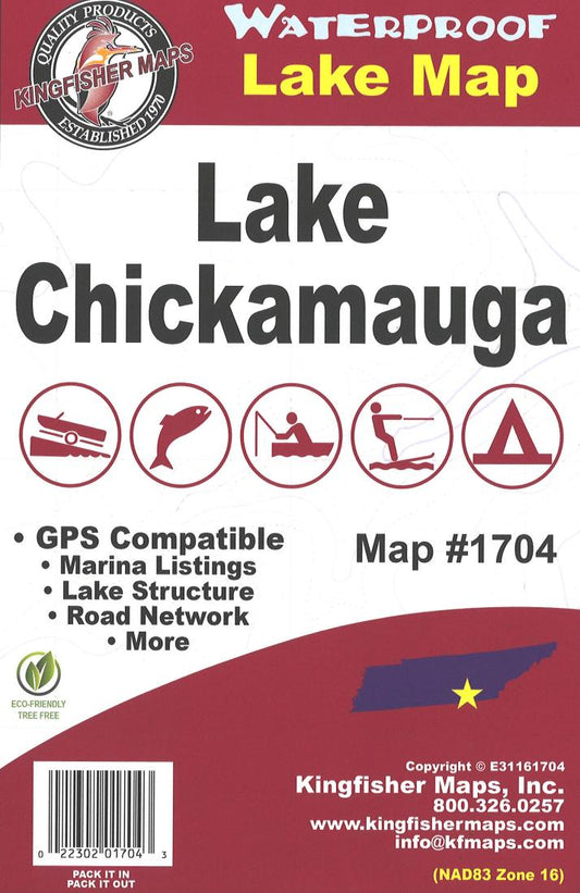 Lake Chickamauga, TN Fishing Map