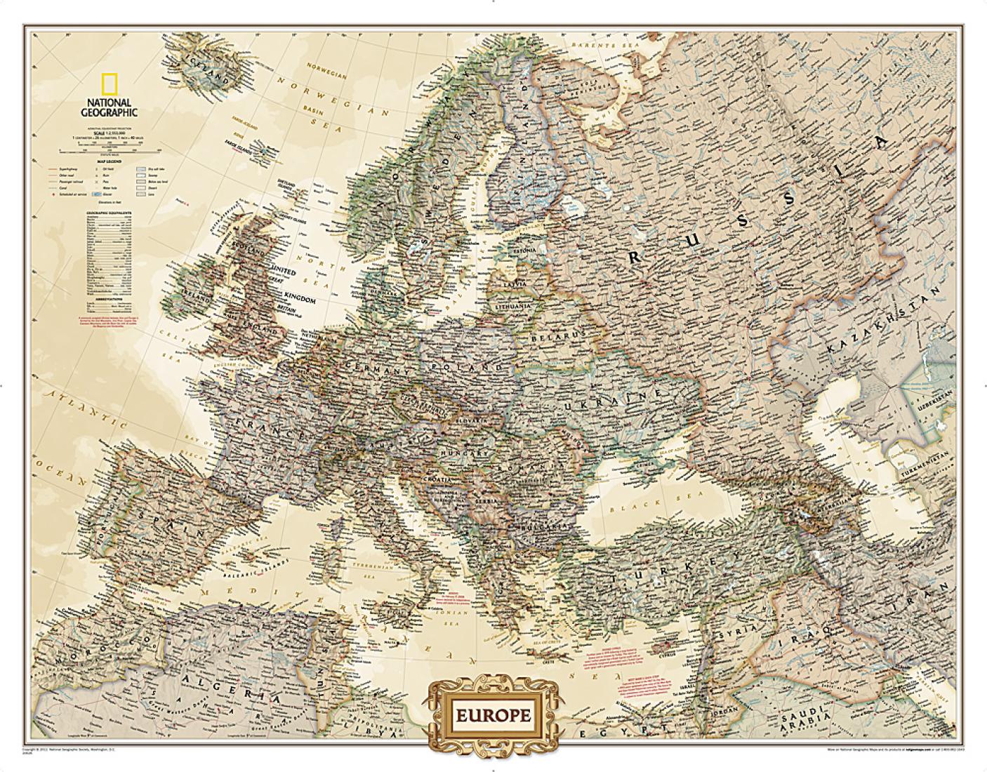 Europe executive mural map