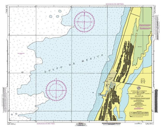CELESTÚN - 854.1 - Mexico Nautical Charts by SEMAR
