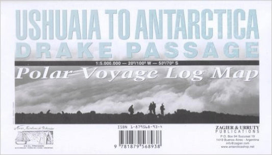 Ushuaia to Antarctica : Drake Passage : polar voyage log map