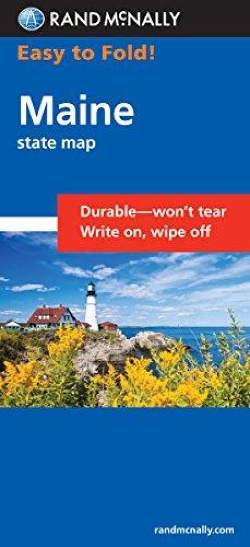 Maine, Easy to Fold Laminated Map
