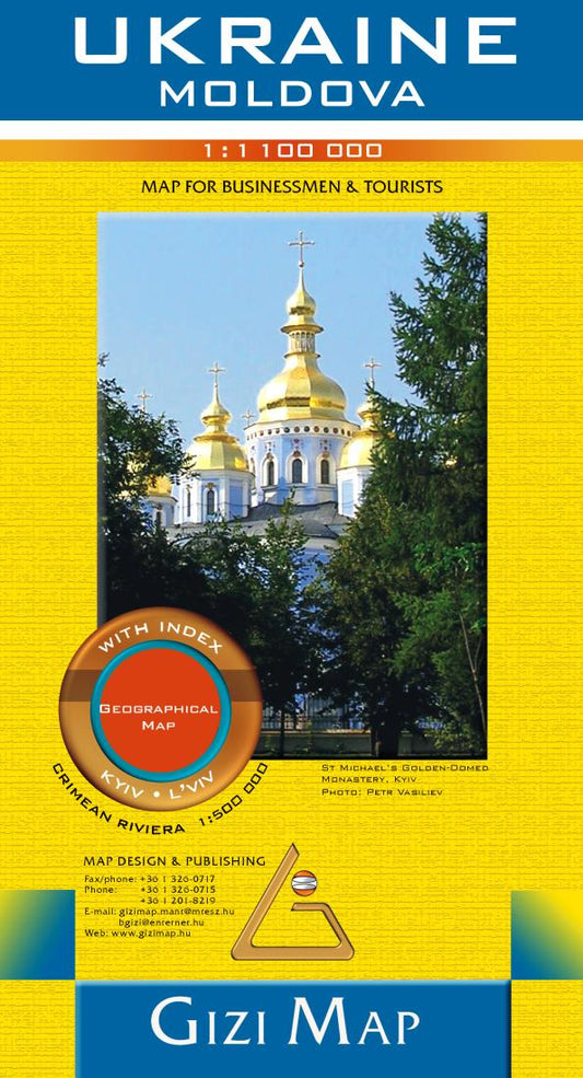 Ukraine : Moldova : 1:1,100,000 : geographical map