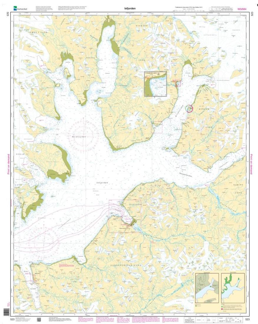 Isfjorden - 523 - Norway Kartverket Nautical Charts