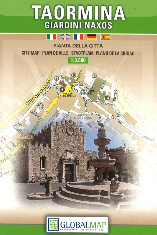 Taormina : Giardini Naxos pianta della citta