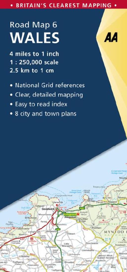 Great Britain Regional Road Map: Wales