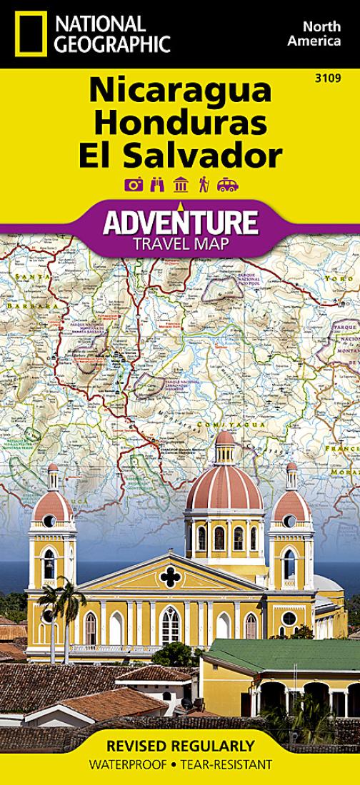 Nicaragua, Honduras and El Salvador Adventure Map 3109