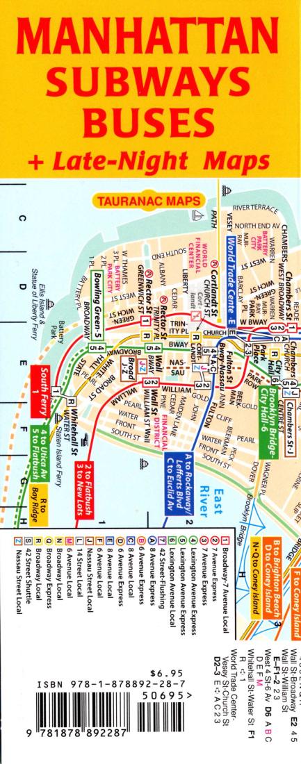 Manhattan subways buses : + late-night maps