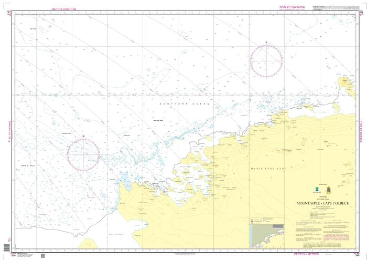 Mount Siple - Cape Colbeck - 549 - Norway Kartverket Nautical Charts