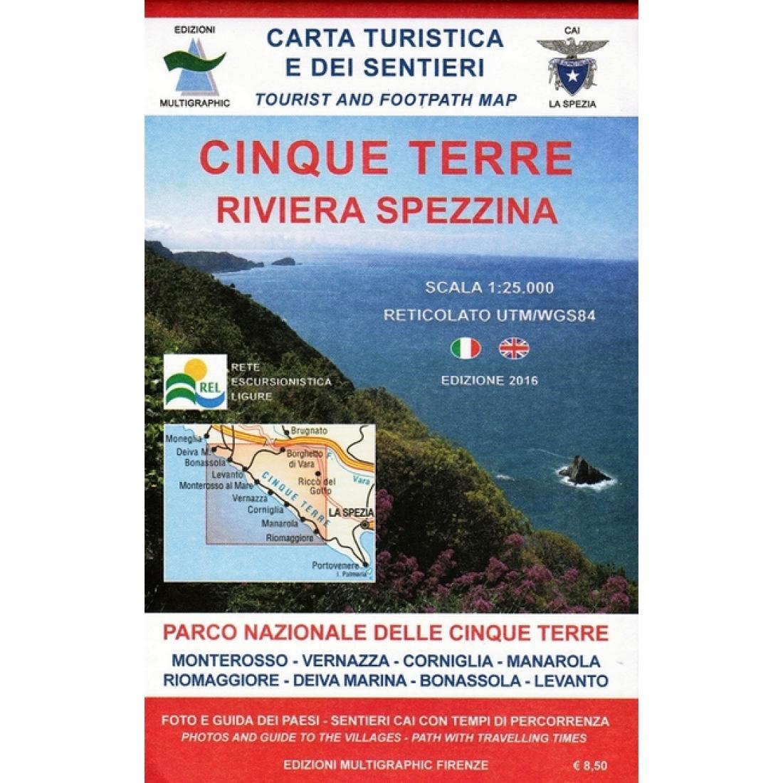 Cinque Terre Tourist Map