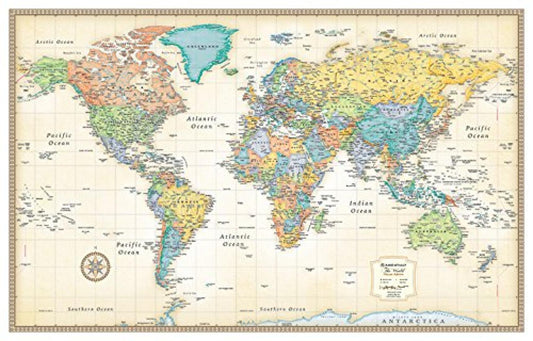 Rand McNally Classic World Wall Map - Laminated