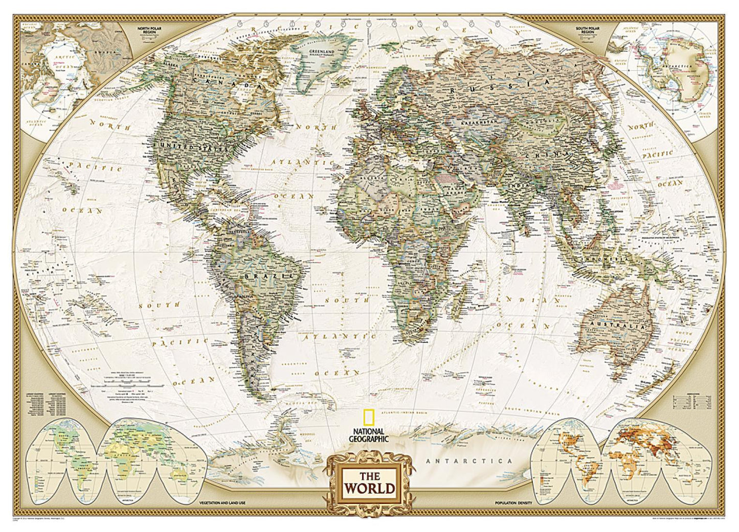 Executive World Wall Map - Mural