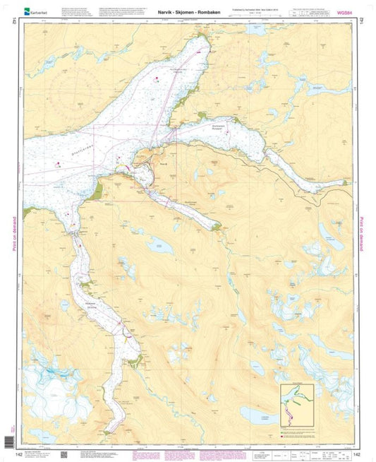 Narvik - Skjomen - Rombaken - 142 - Norway Kartverket Nautical Charts