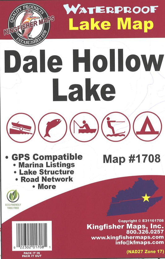 Dale Hollow Lake, KY Fishing Map