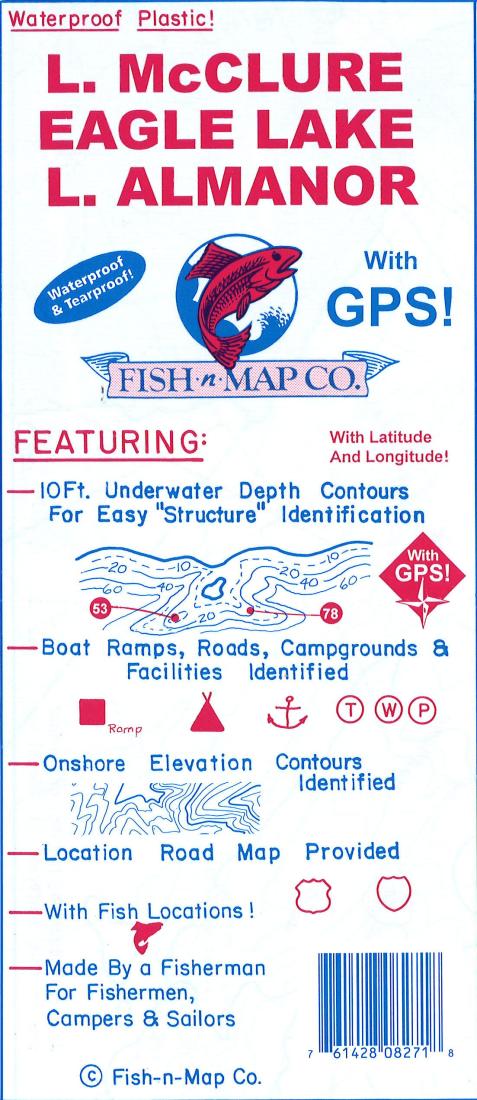 McClure, Eagle Lake, Lake Almanor fishing map