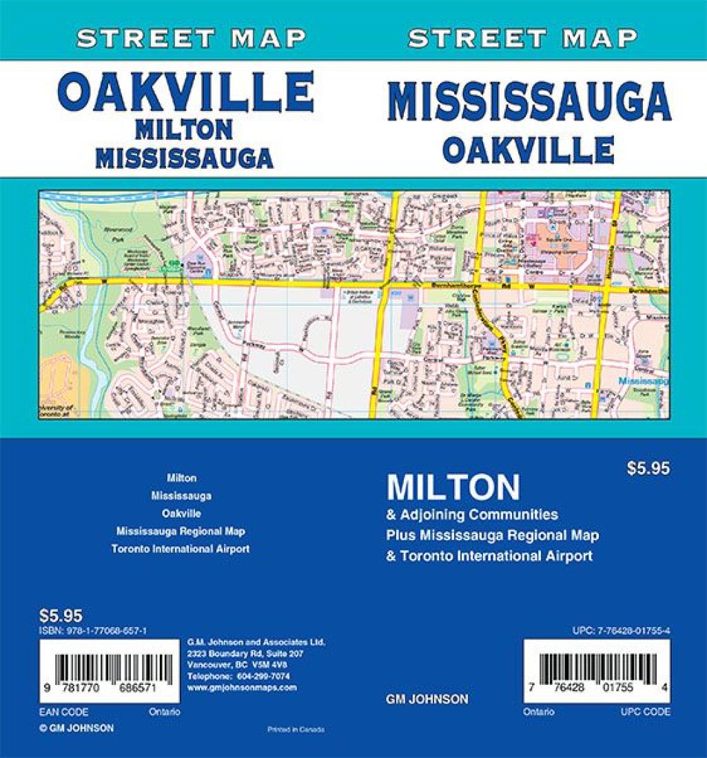 Mississauga / Oakville / Milton, Ontario Street Map