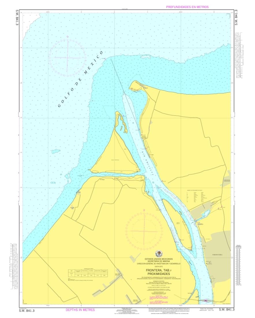 FRONTERA, TABASCO Y PROXIMIDADES - 841.3 - Mexico Nautical Charts by SEMAR