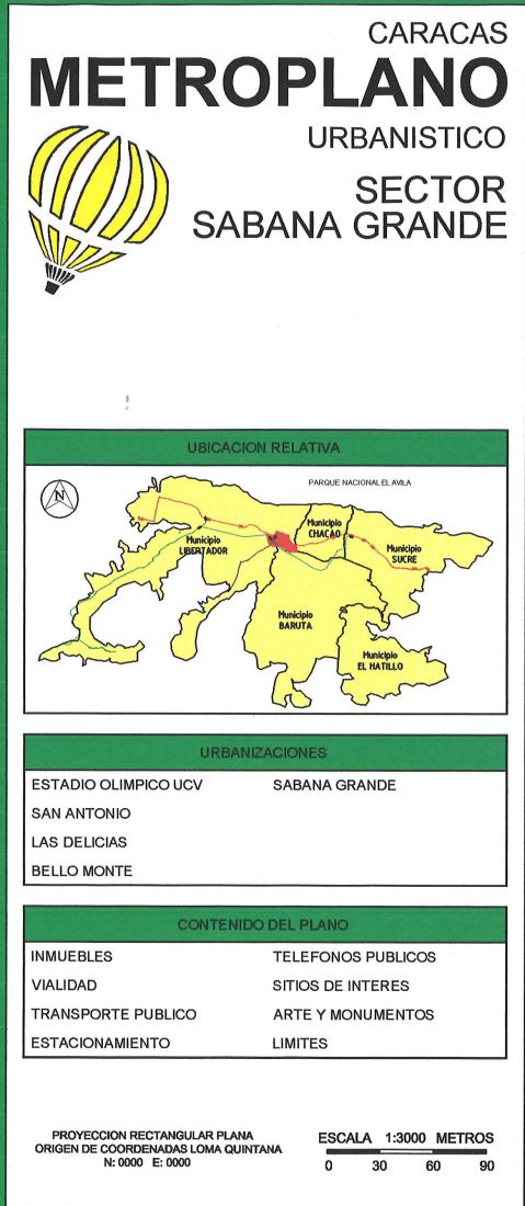 Caracas Metroplano Urbanistico Sector Sabana Grande