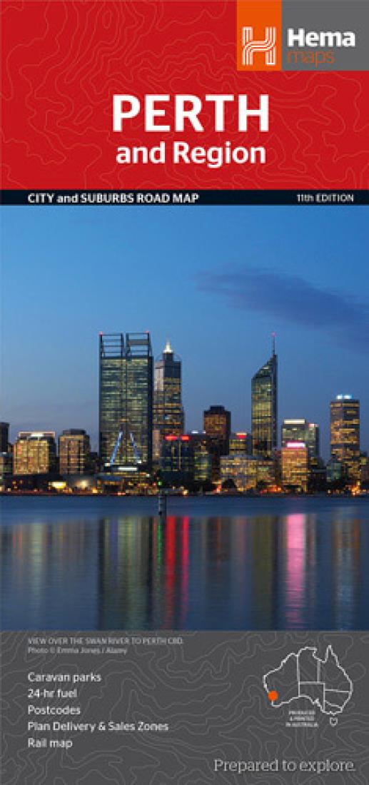 Perth and region, City and Suburbs Road Map