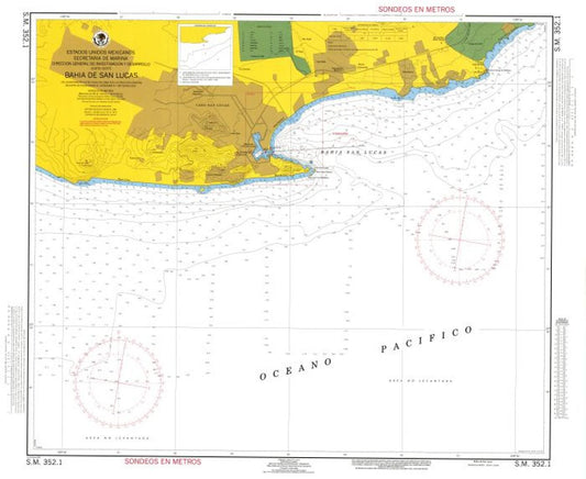 BAHÍA DE SAN LUCAS, B. C. S. - 352.1 - Mexico Nautical Charts by SEMAR