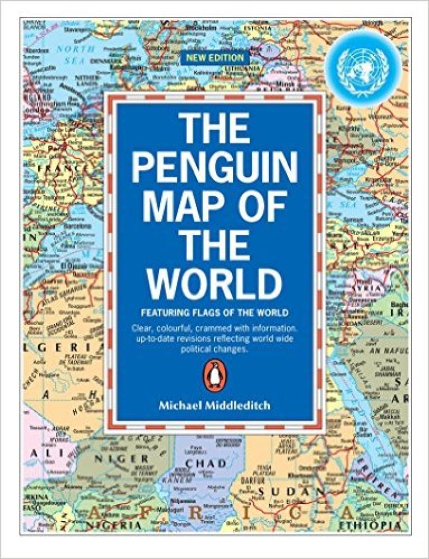 The Penguin map of the world : featuring flags of the world