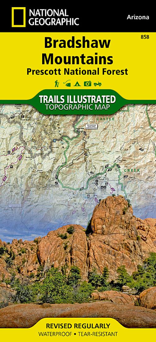 Bradshaw Mountains and Prescott National Forest, AZ, Map 858