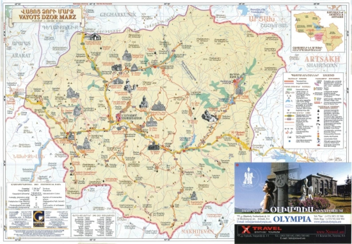 Vayots Dzor Marz, Armenia : Regional Map