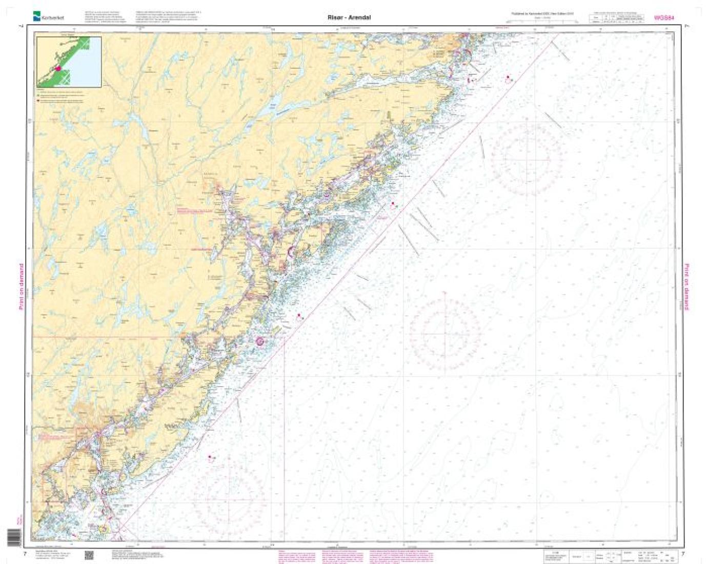 Risør - Arendal - 7 - Norway Kartverket Nautical Charts
