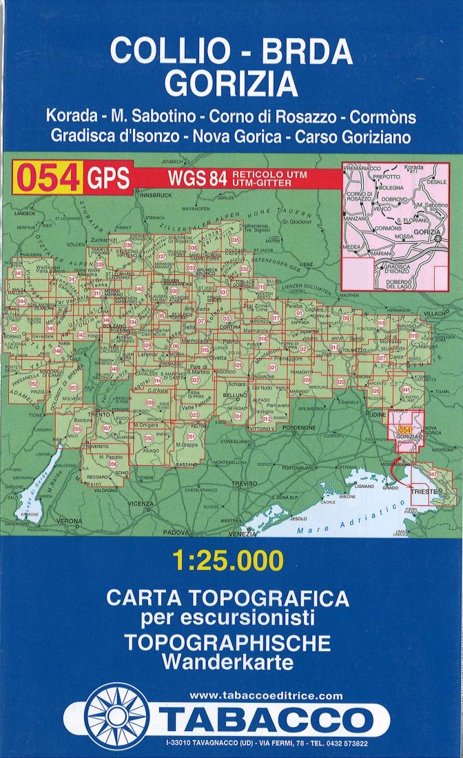 Hiking map # 54 - Gorizia (Italy)