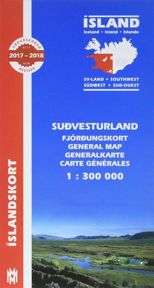 Iceland Southwest : general map 1:300 000