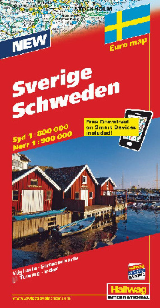 Sverige : euro map = Schweden : = Sweden : road map