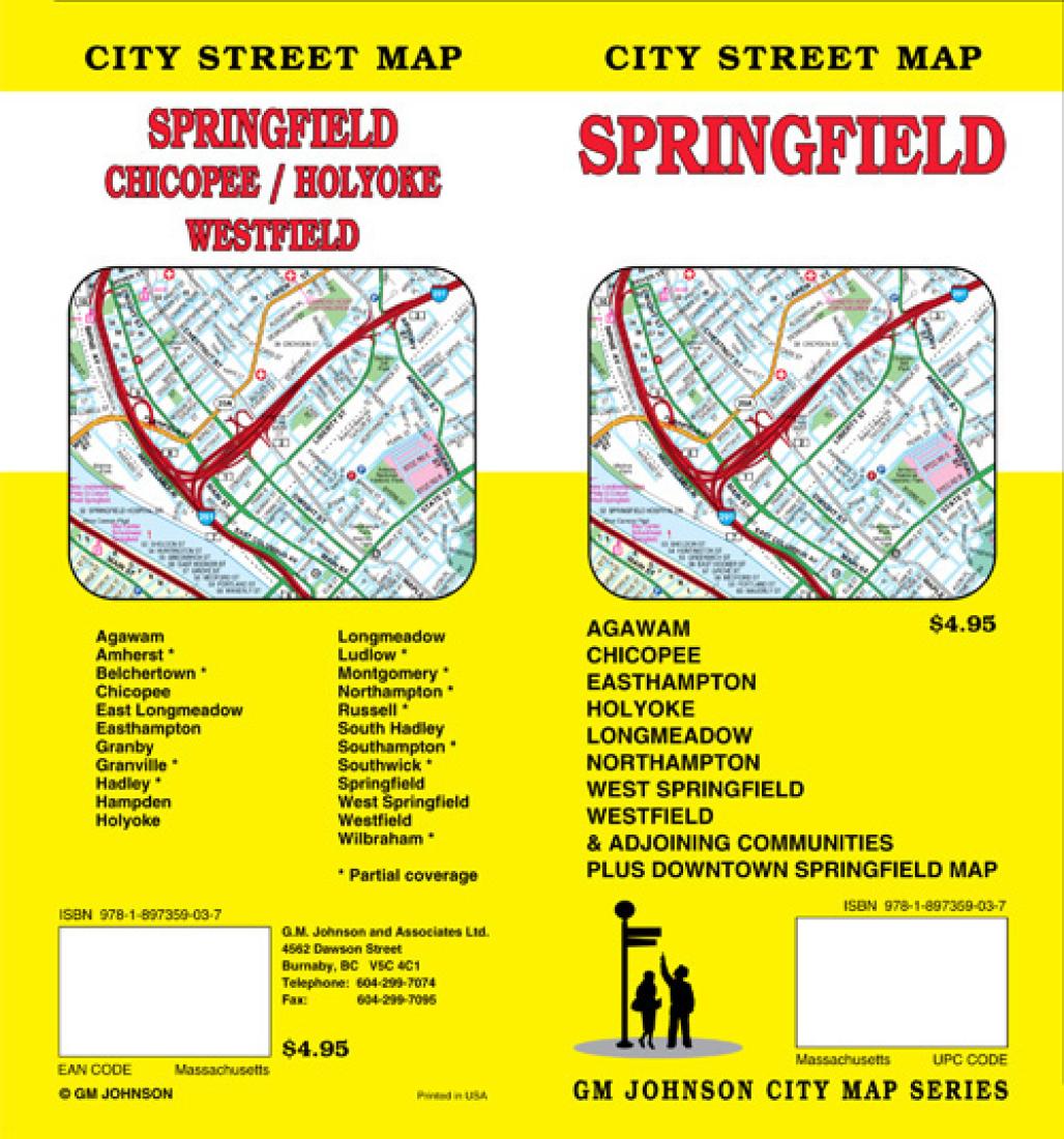Springfield : city street map = Springfield : Chicopee/Holyoke : Westfield