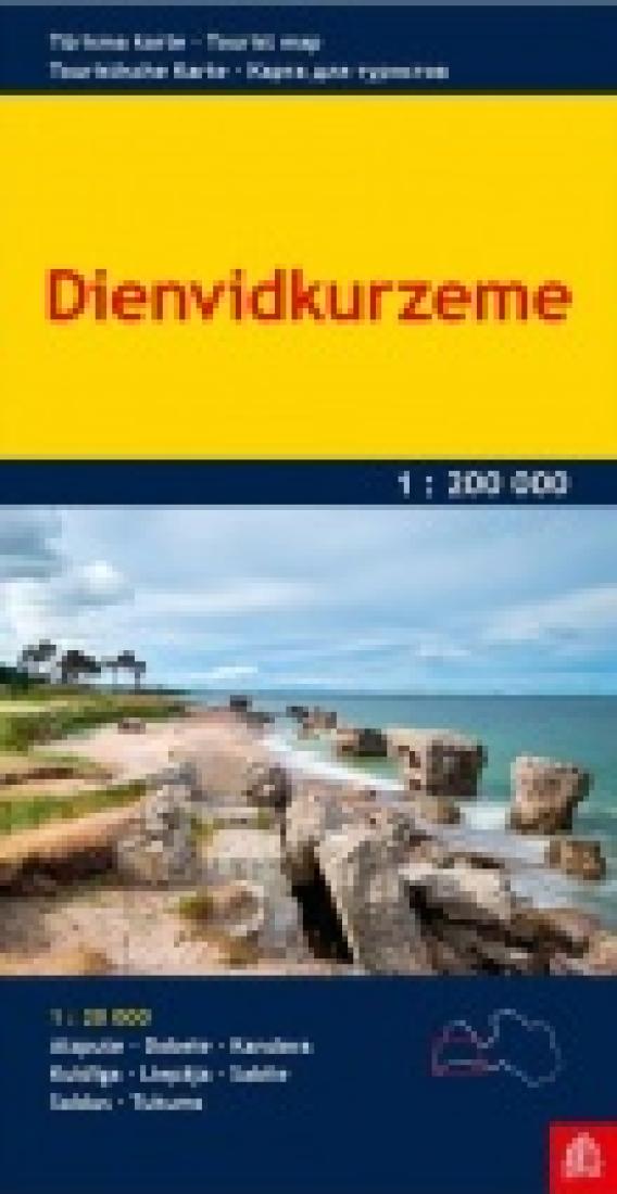 Dienvidkurzeme : trisma karte 1:200 000 = Dienvidkurzeme : tourist map 1:200 000