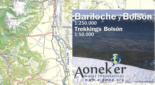 Bariloche y Bolson hiking map