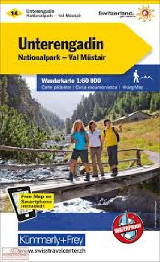 Unterengadin : Switzerland Hiking Map #14