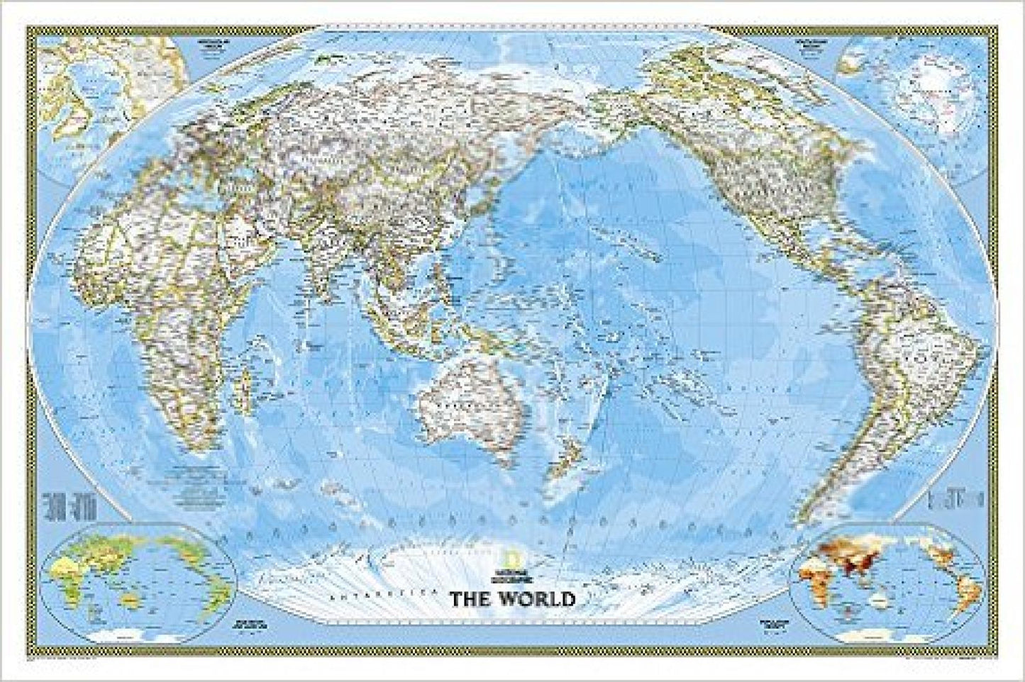 World Classic, Pacific Centered Wall Map - Tubed (46" x 30")