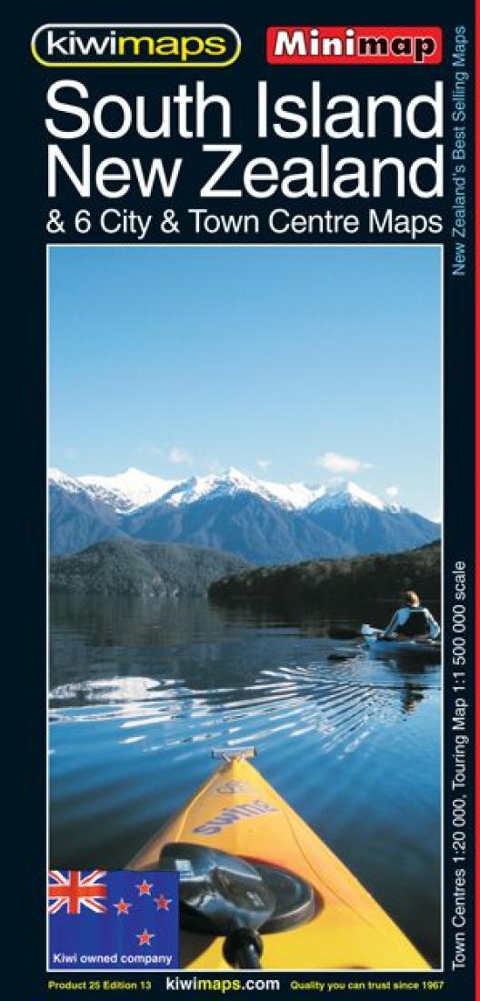 South Island New Zealand : & 6 city & town centre maps