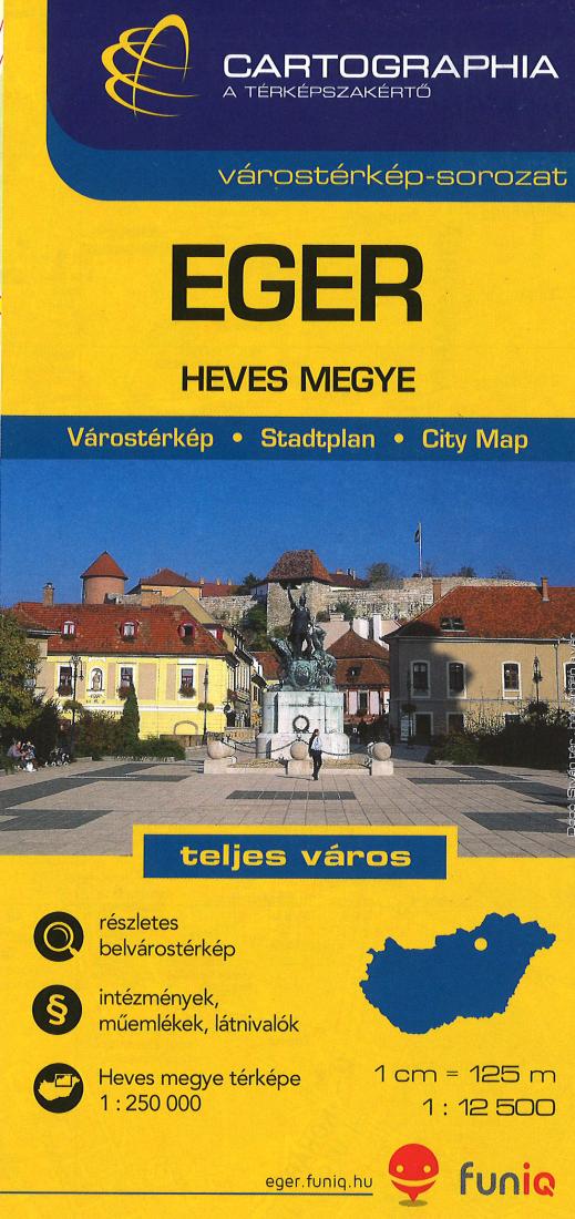 Eger : Heves Megye : várostérkép-sorozat : teljes város : várostérkép : 1:12 500