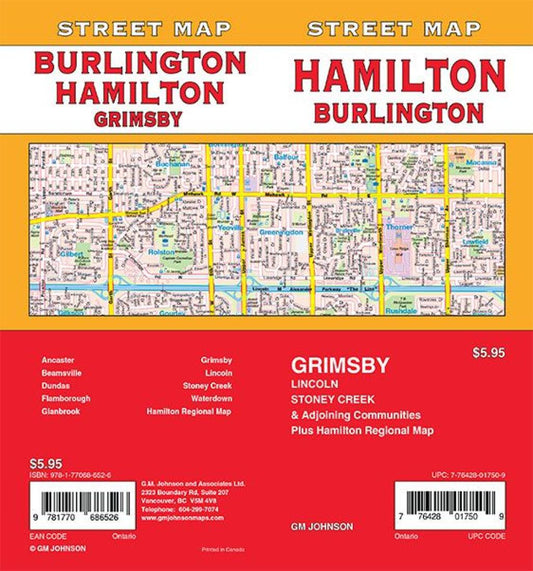 Hamilton / Burlington / Grimsby, Ontario Street Map